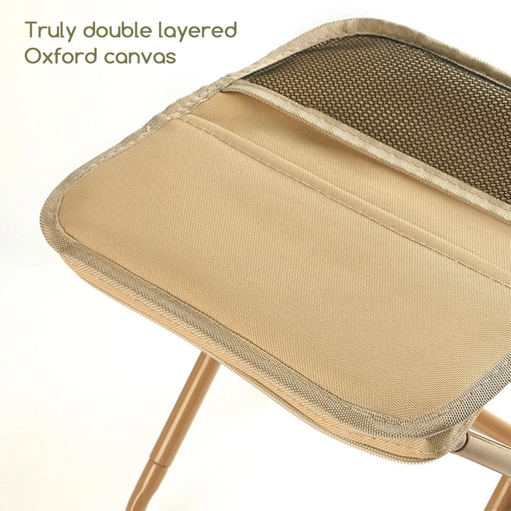 Foldable Portable Backpack Stool with Carry Bag – Lightweight Mini Outdoor Chair